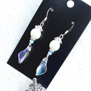 Shimmering Lily Orchid Floral Flower Earrings! Feminine & Classically Beautiful!